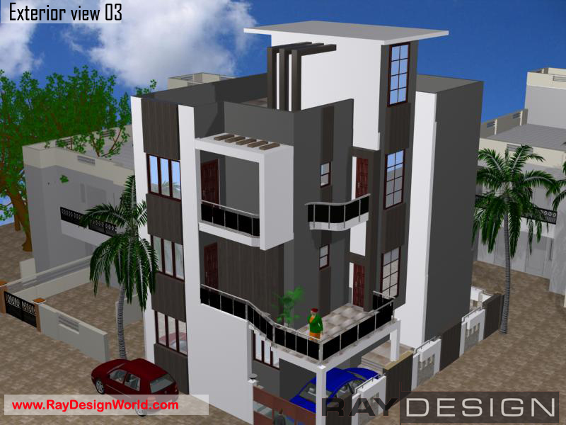 Jaweed Patel - Bharuch  -house 3d exterior view