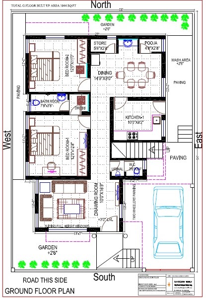 Best Residential Design in 2052 square feet - 50