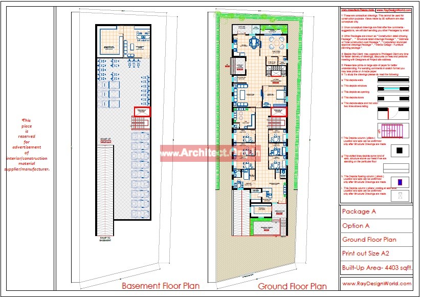Dr.Shrinath Singh - Madla Madhya Pradesh- Hospital - Basement and Ground Floor Plan