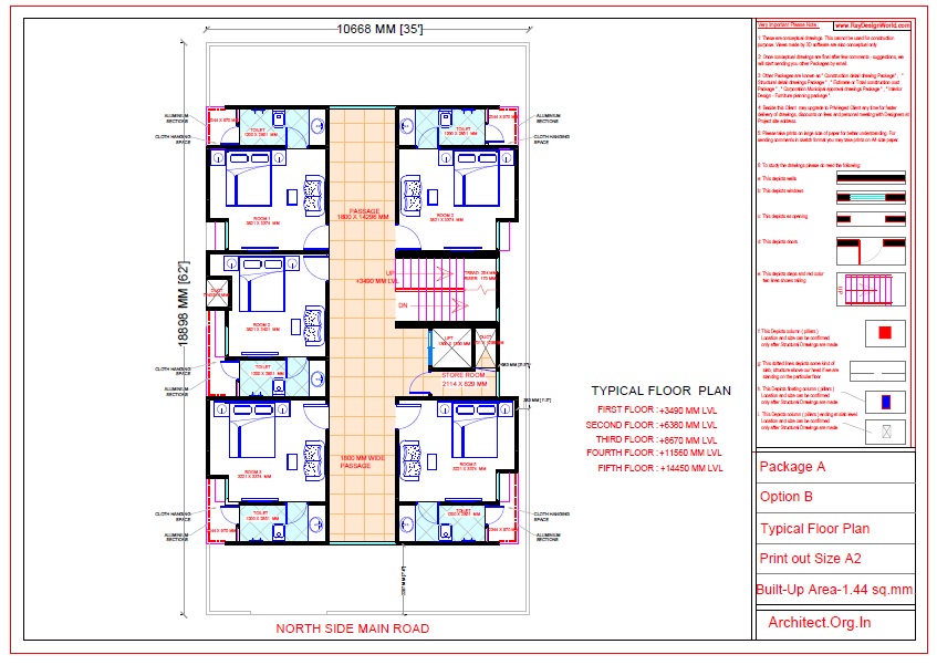 1 Bedroom Guest House Floor Plans