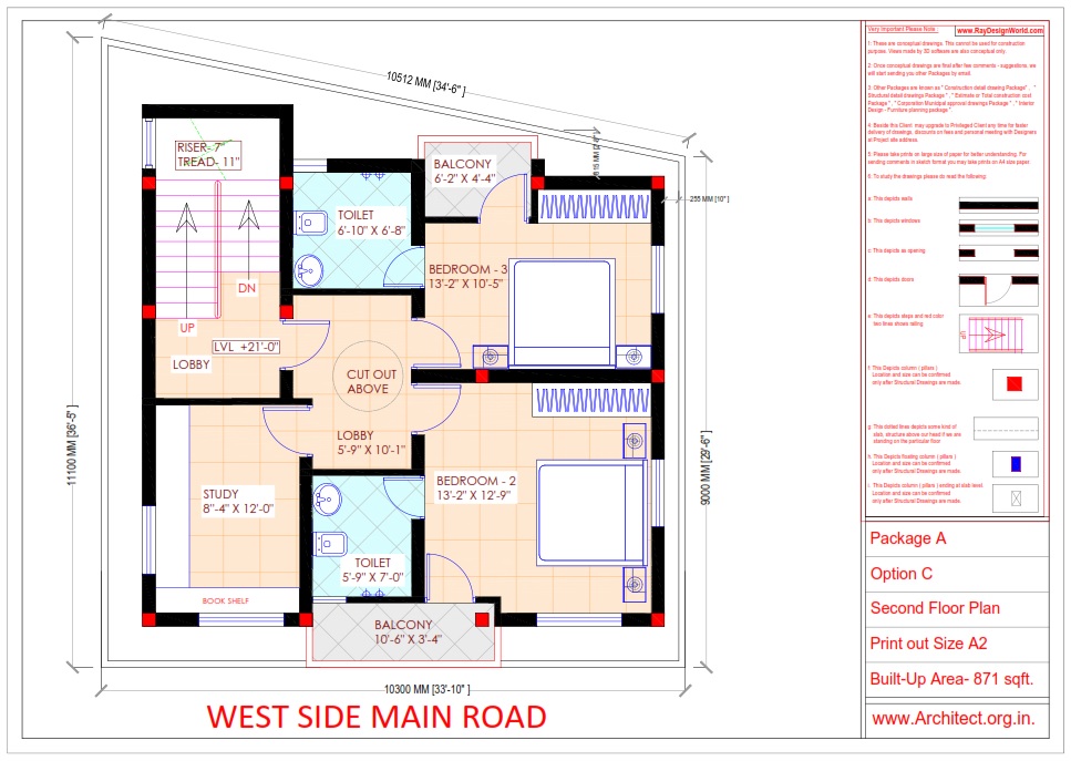 Bungalow Design -Second  Floor Plan - Tambaram Chennai Tamilnadu -  Mr.Vinoth S. Nagarajan