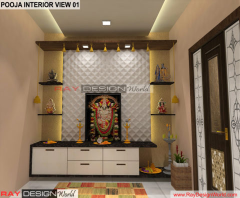 Pooja room Interior Design view 01